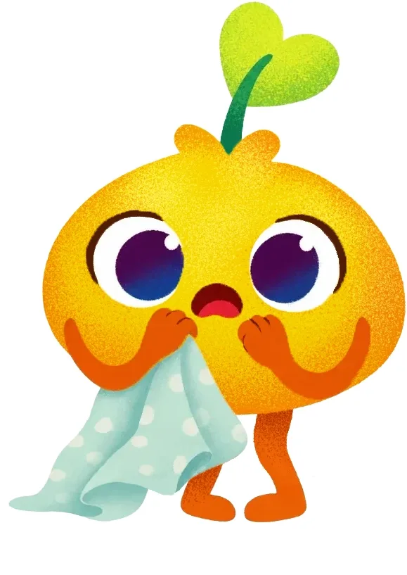 Sunny the mascot looking worried